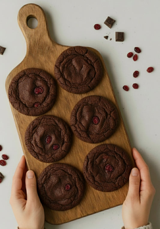 Double Chocolate Cranberry Cookies (Pack of 4)